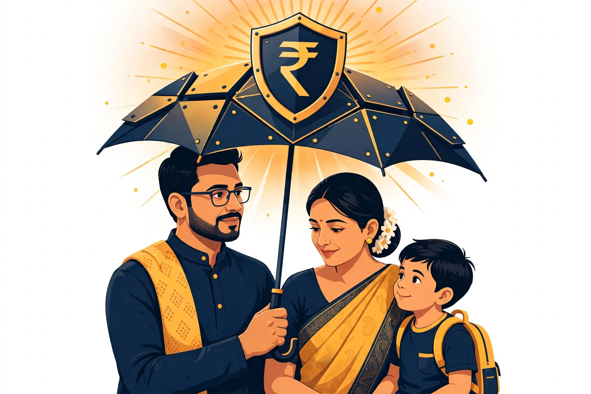 भारतीय परिवार टर्म इंश्योरेंस पॉलिसी के साथ ₹1 करोड़ के आर्थिक सुरक्षा कवच की योजना बनाते हुए