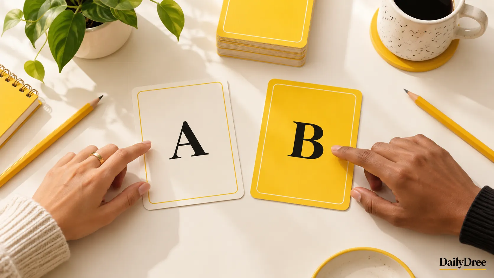 DailyDree would you rather choice cards arranged for a conversation game
